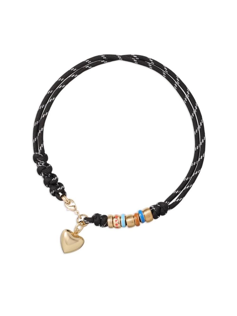 Roxanne Assoulin The Super Size
Happy Cord
Necklace Black Cord Gold Heart